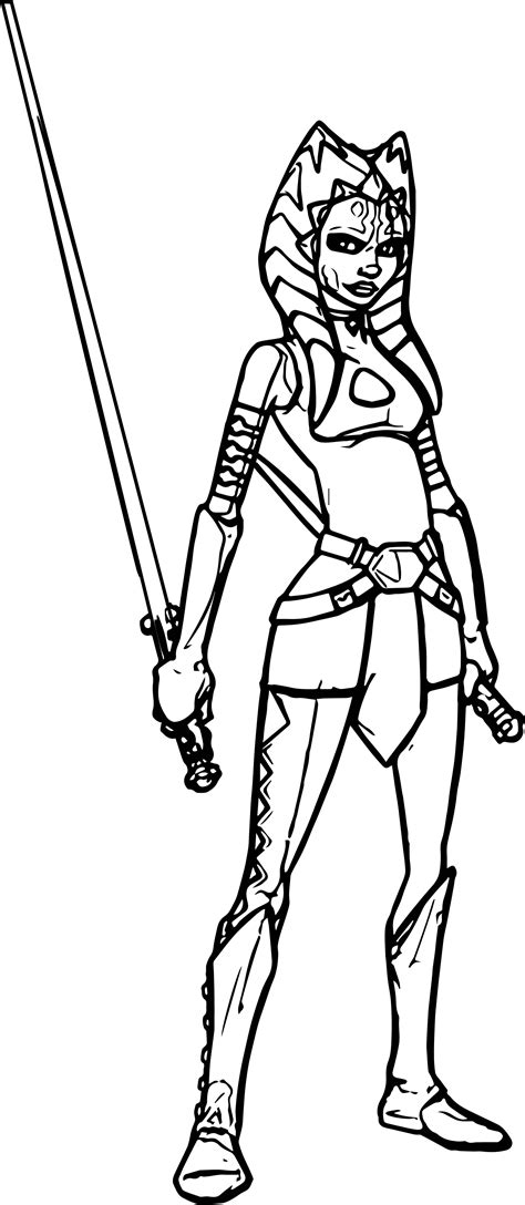 ahsoka coloring page|ahsoka tano coloring sheets.